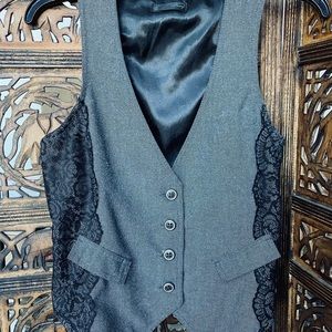 Old navy gray vest with lace detail on the sides